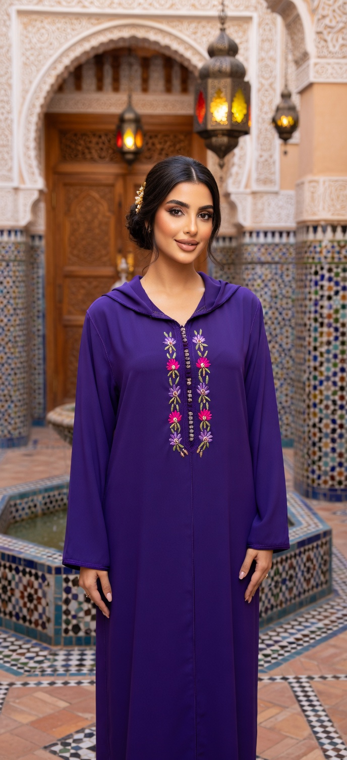 Djellaba Violette Riad